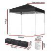 Instahut Gazebo 2x2m Outdoor Patio Garden Marquee Shade w/ Base Pods Black
