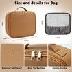 Makeup Bag With Led Mirror Travel Makeup Organizer With 3 Lighted Settings,Adjustable Dividers And Makeup Brush Storage,Color Brown