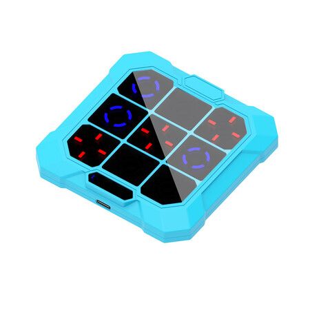 6 in 1 Electronic Tic Tac Toe Game, Handheld Digital Tic Tac Toe Bolt Game, Portable Travel Learning Toy for Kids, Ideal Gift for Boys and Girls (Blue)