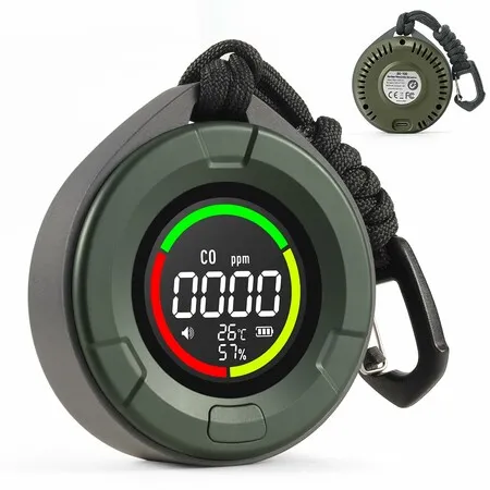 Portable Carbon Monoxide Detector,140H Standby,CO Detector with Magnetic Back,Rechargeable 3-in-1 CO Monitor with Audible & Visual Alarm