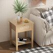 Bedside Table Stand Sofa Bed Side Nightstand Rattan Storage Shelf Rack Cabinet Cafe Coffee Lamp Desk Unit Drawer Bedroom Furniture Decor 45x40x60cm