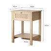 Bedside Table Stand Sofa Bed Side Nightstand Rattan Storage Shelf Rack Cabinet Cafe Coffee Lamp Desk Unit Drawer Bedroom Furniture Decor 45x40x60cm
