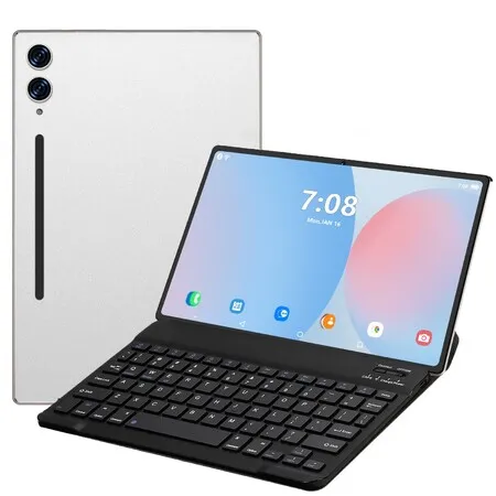 Android 15 Tablet 10.1 Inch 8 Core 8GB RAM 256GB ROM 10000mAh Battery HD Screen With Keyboard Color Grey