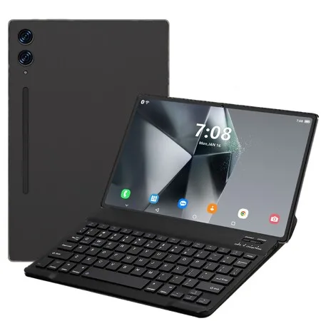 Android 15 Tablet 10.1 Inch 8 Core 8GB RAM 256GB ROM 10000mAh Battery HD Screen With Keyboard Color Black