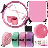 Pilates Essentials Kit Better Yoga Pilates Kit with Pilates Ring and Ball Set,Booty Bands,Figure 8 Resistance Band,Yoga Bands for Stretching