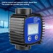 K25 1in Internal Thread Water Sensor Meter, Digital Display Flowmeter for Gasoline, Chemical Liquid (Blue)