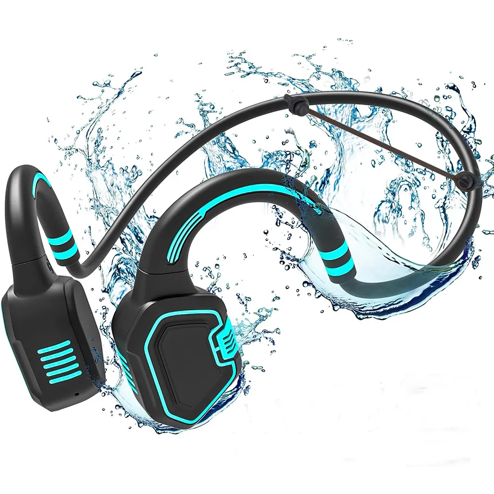 Bone Conduction Swimming Headphones, IP68 Waterproof Open-Ear ...