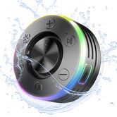 Bluetooth Shower Speaker IPX7 Waterproof with Light Show,Built-in Microphone and Shower Radio,Portable for Home,Pool,Beach,Travel
