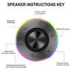 Bluetooth Shower Speaker IPX7 Waterproof with Light Show,Built-in Microphone and Shower Radio,Portable for Home,Pool,Beach,Travel