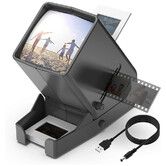 35mm Slide and Film Viewer Slide Viewer with 3X Magnification and LED Lighted Viewing for 35mm Slides and Film Negatives, USB Powered