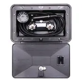 RV Outdoor Shower Exterior Shower Box Kit for RV, Camper, Van, Travel Trailer, Motorhome and Boat, Black