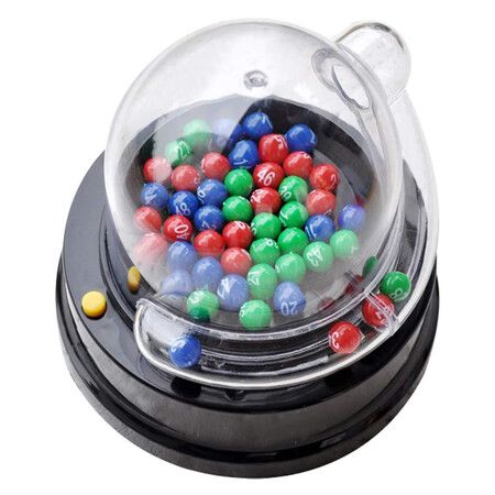 Electric Shake Lucky Ball Machine Mini Machine Portable Bingo Machine Cage Game with Balls Fortunate Number Picker