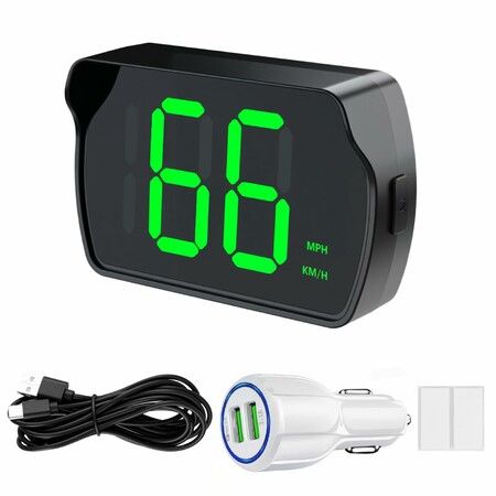 GPS Digital Speedometer for Car KMH,Universal HUD Speed Meter with LED Large Font with USB Cable,Plug and Play