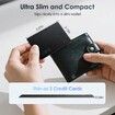 Wallet Tracker Card Air-Tag (iOS Only) - Work with Apple Find My,Bluetooth Tracker Smart Card Wallet Finder,0.08in Slim,IP68 Waterproof 2Pack