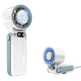 Handheld Fan with Ice Cooler, 6000mAh Rechargeable Battery Powered Portable Fan, Mini Personal Hand Held Fan for Travel Outdoor, White