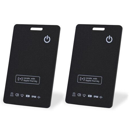 Ultra-Thin Wallet Tracker Card,Thin Wallet Finder Wireless Charging,Works with Find My (Only for iPhone) Worldwide Tracking,Item Finder 2Pack
