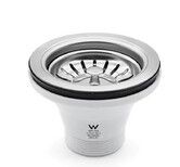 304 Stainless Steel Water Sink Strainer 110MM 70MM Short Cup Anti Clog Kitchen Laundry Drain Grid