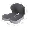 Memory Foam Integrated Seat Cushions, Back and Seat Cushion, Ergonomic Pad Pillow for Lower Back Tailbone Protection Lumbar Support (Grey)