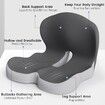 Memory Foam Integrated Seat Cushions, Back and Seat Cushion, Ergonomic Pad Pillow for Lower Back Tailbone Protection Lumbar Support (Grey)