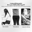 Memory Foam Integrated Seat Cushions, Back and Seat Cushion, Ergonomic Pad Pillow for Lower Back Tailbone Protection Lumbar Support (Grey)