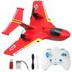 Remote Control Wireless Airplane Toy,Gravity Gliders Airplane With Lights,Rc Float Plane,2.4G 2 Channels RC Remote Control Fighter Model Toy Red