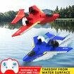 Remote Control Wireless Airplane Toy,Gravity Gliders Airplane With Lights,Rc Float Plane,2.4G 2 Channels RC Remote Control Fighter Model Toy Red