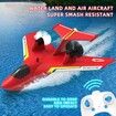 Remote Control Wireless Airplane Toy,Gravity Gliders Airplane With Lights,Rc Float Plane,2.4G 2 Channels RC Remote Control Fighter Model Toy Red