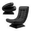 Floor Sofa Bed Chair Couch Recliner Lounge Foldable 360 Degree Swivel Rotating Lazy Lounger Comfortable Adjustable Chaise Ground Cat Scratch Leather