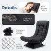 Floor Sofa Bed Chair Couch Recliner Lounge Foldable 360 Degree Swivel Rotating Lazy Lounger Comfortable Adjustable Chaise Ground Cat Scratch Leather