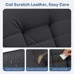 Floor Sofa Bed Chair Couch Recliner Lounge Foldable 360 Degree Swivel Rotating Lazy Lounger Comfortable Adjustable Chaise Ground Cat Scratch Leather