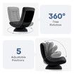 Floor Sofa Bed Chair Couch Recliner Lounge Foldable 360 Degree Swivel Rotating Lazy Lounger Comfortable Adjustable Chaise Ground Cat Scratch Leather