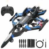2.4GHZ RC Plane,Remote Control Airplane,RC Helicopter,360 Degrees Flip Fighter Jet Toy with Colorful LED Navigation Lights