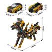 Collision Transforming Car Toy, Transformation Car Toy with Crash and Transform Feature, for Age 3 Up Boys and Girls, Golden