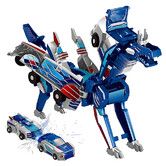 Collision Transforming Car Toy, Transformation Car Toy with Crash and Transform Feature, for Age 3 Up Boys and Girls, Blue