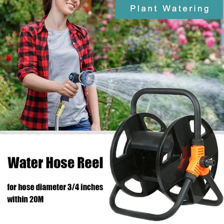 Hose Reel Portable Water Pipe Storage Rack Portable Garden Hose Reel Holder Single Arm Pipe Coiler for Garden Watering,Car Washing,Lawn,Farm
