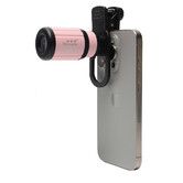 Pink 6X18mm Mobile Phone Telescope Concert Photography Monocular Clip Mini Tripod High-definition Telephoto