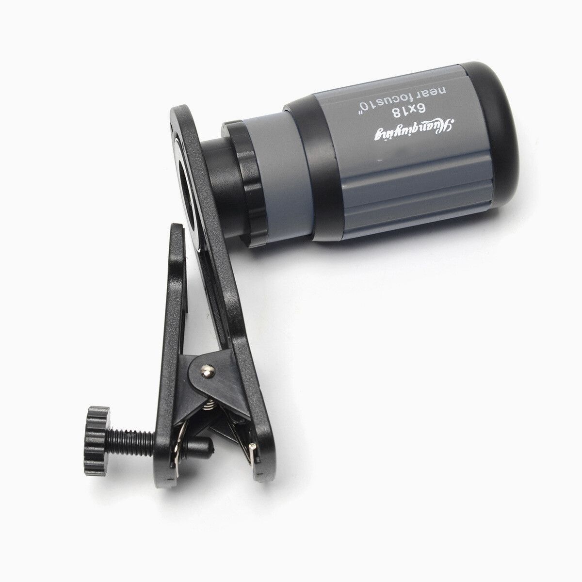 Grey 6X18mm Mobile Phone Telescope Concert Photography Monocular Clip Mini Tripod High-definition Telephoto