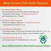 Replacement Solar TV Remote Control for Samsung Smart TV (2018-2025) Rechargeable Solarcell,USB-C Charging,Voice & Bluetooth
