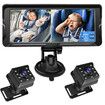 Dual Car Camera, View Infant in Rear Facing Seat with Wide Crystal Clear View, Plug and Play Easy Install Infant Monitor