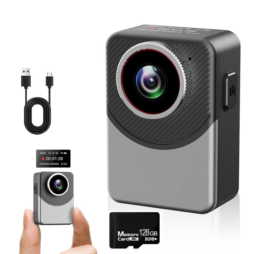 128G Mini Body Camera with Audio and Video Recording, Portable 1296P ...