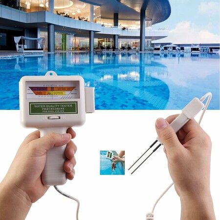 Pool Chlorine Water Tester 2 in 1 Handheld CL2 Level Meter Portable Water Quality Analyzer Probe Swiming Pooll Spa Christmas Gift