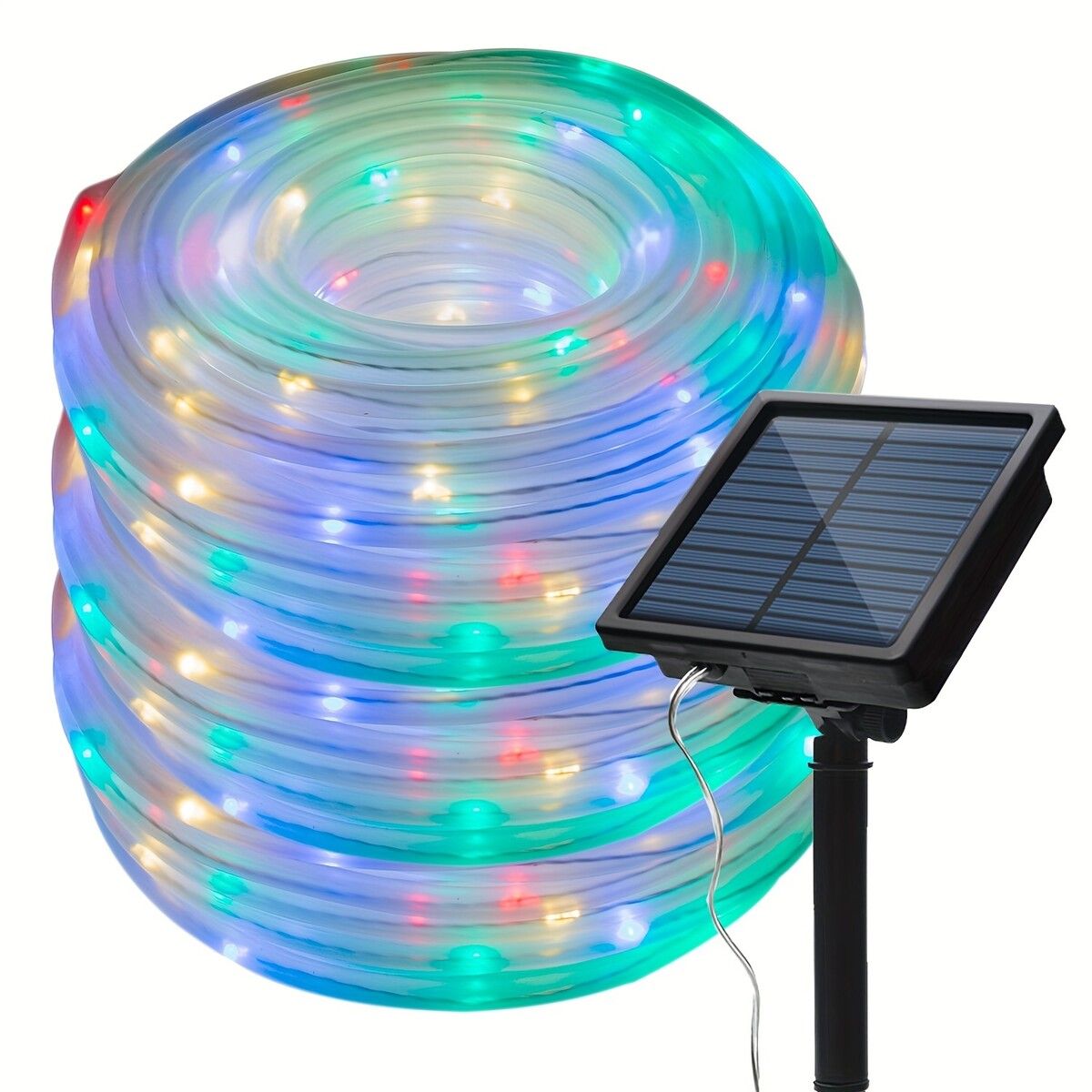 Solar LED String Lights,12M 100 LED Waterproof Rope Light 8 Modes Colorful Outdoor Lights for Garden,Camping,Christmas,Halloween Decorations