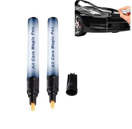 All Cars Magic Pen,Car Scratch Repair Pen Set Quick Fix for Scratches and Paint,Fits All Car Colors,Lightweight and Fast for All Cars (2Pcs)