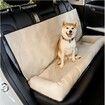 Car Dog Pet Seat Barriers Bed 124x55x35cm Universal Rear Pet Mat Washable All Season Oxford PP Cotton Hair Dirt Proof COL Khaki