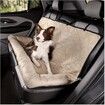 Car Dog Pet Seat Barriers Bed 124x55x35cm Universal Rear Pet Mat Washable All Season Oxford PP Cotton Hair Dirt Proof COL Khaki