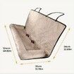 Car Dog Pet Seat Barriers Bed 124x55x35cm Universal Rear Pet Mat Washable All Season Oxford PP Cotton Hair Dirt Proof COL Khaki