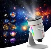 Galaxy Projector, Upgraded 4K HD Star Projector Lens, 10 Realistic Nebula Scenarios Room Lights for Bedrooms Home Theaters Kids Rooms, White
