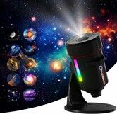 Galaxy Projector, Upgraded 4K HD Star Projector Lens, 10 Realistic Nebula Scenarios Room Lights for Bedrooms Home Theaters Kids Rooms, Black