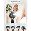 Misting Stroller Fan, 4000mAh Battery Operated Portable Fan with Light and 360 Degree Pivoting, Personal Fans, Black