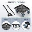 Furniture Moving Dolly 4 Wheel Mover Trolley Lifter Slider Tool Set 360 Degree Swivel Heavy Duty Steel Equipment Bed Sofa Piano Safe Appliance 500kg